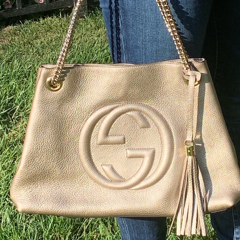 Gucci Soho Chain Metallic Shoulder Bag